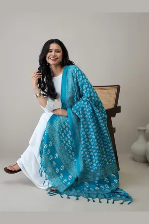 InWeave Women Empire Kurta with Palazzos & With Dupatta
