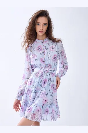 COVER STORY Women Floral Print Georgette Fit & Flare Dress
