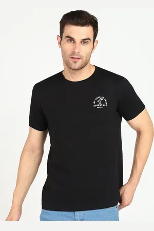 Provogue Men Typography Applique T-shirt