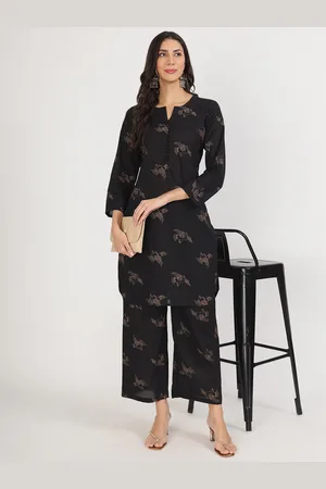 Kalini Floral Printed Straight Pure Cotton Kurta with Trousers