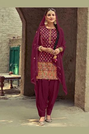 Jaipur Embroidered Silk Georgette Semi-Stitched Dress Material