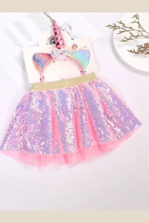 Babymoon Kids Embellished Tutu Skirt With Headband Baby Photoshoot Props