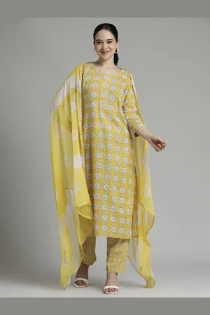 Jaipur Ethnic Motif Cotton Kurta Set With Dupatta