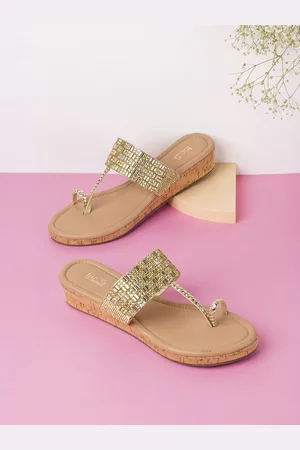 Inc 5 Women Ethnic - Embellished Wedge Heel Sandals