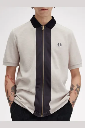 Fred Perry Men Striped Polo Collar T-shirt