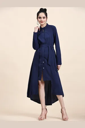 Rachna Shirt Collar Fit & Flare Midi Dress