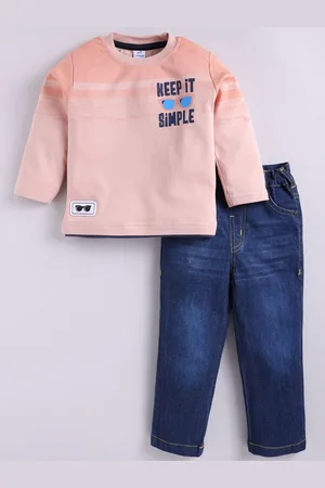 dollar Boys Round Neck Printed T-shirt with Trousers