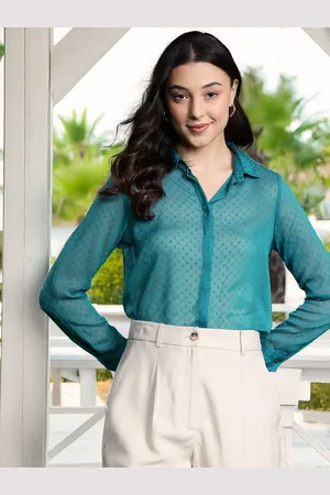 DressBerry Dobby Sheer Casual Shirt