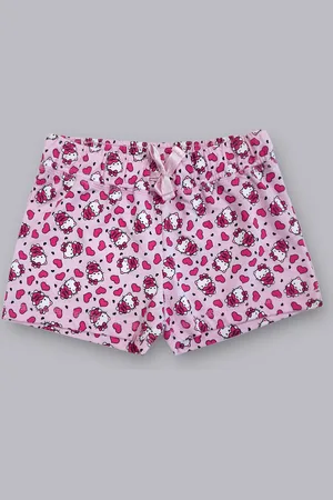 Kidsville Girls Hello Kitty Printed Pure Cotton Shorts