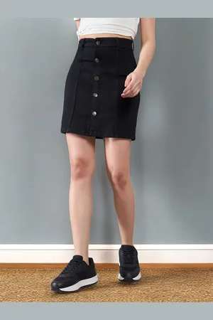 DOLCE CRUDO Women Denim Straight Skirt