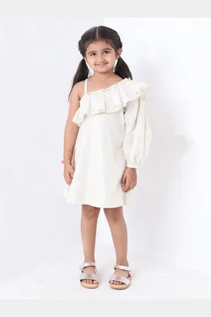 Jilmil Off Girls White Peplum Dress