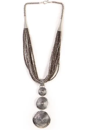 Bamboo Tree Jewels Silver-Toned Tribal Necklace