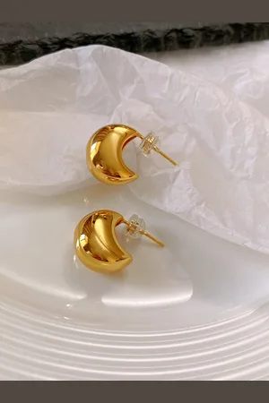 Krelin Stainless Steel Gold-Plated Classic Studs