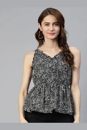 JAINISH Women Animal Printed V-Neck Top