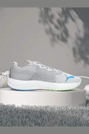 PUMA Men Grey & Blue Velocity Nitro 2 Wildwash Running Shoes
