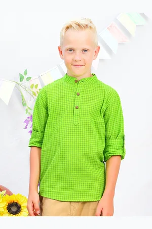 Jilmil Boys Checks Cotton Casual Shirt