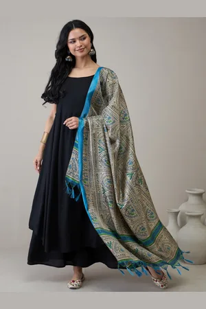 InWeave Women Pleated Kurta with Palazzos & With Dupatta