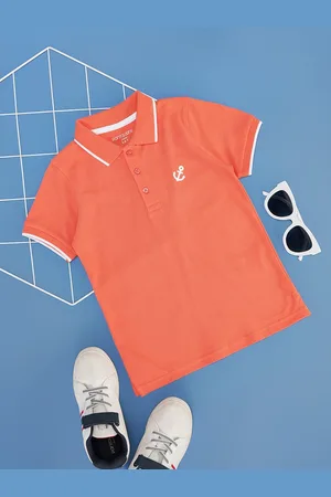 Pantaloons Boys Polo Collar Short Sleeves Cotton T-shirt