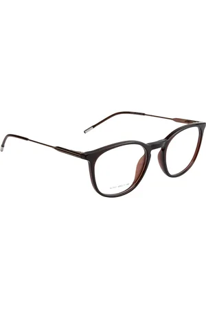 Ted Smith Unisex Brown Solid Full Rim Oval Frames Eyeglasses