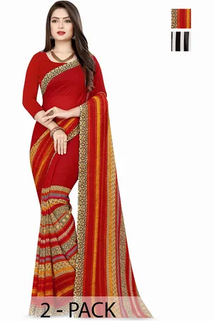 ANAND SAREES Geometric Saree Pack of 2