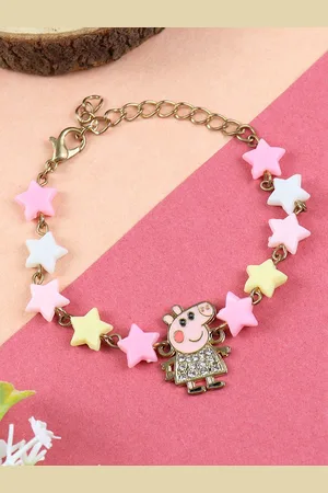 asthetika Pig Cartoon Bracelet Rakhi with Roli Chawal