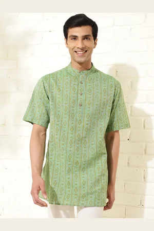 Fabindia Ethnic Motifs Printed Cotton Short Kurta