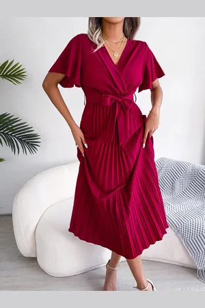 all about you Flared Sleeve Midi Dress