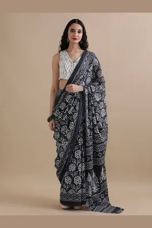 Jaipur Floral Pure Cotton Saree