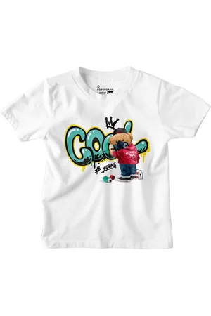BonOrganik Boys Cotton Typography Printed T-shirt