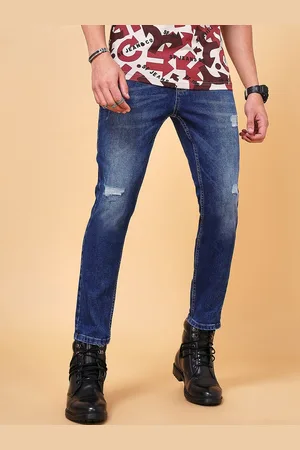 Pantaloons Men Slim Fit Low Distress Light Fade Jeans