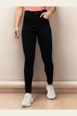 DOLCE CRUDO Women Skinny Fit High-Rise Heavy Fade Stretchable Jeans