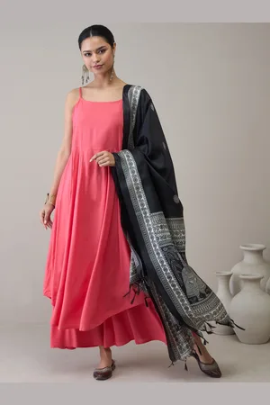 InWeave Women Panelled Kurta with Palazzos & With Dupatta