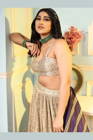 Jaipur Embroidered Thread Work Semi-Stitched Lehenga & Blouse With Dupatta