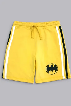 Kidsville Boys Yellow Batman Featured Shorts