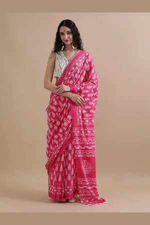 Jaipur Pure Cotton Ajrak Printed Saree