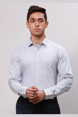Park Avenue Slim Fit Checked Cotton Formal Shirt