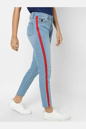 Campus Women Smart Clean Look Light Fade Stretchable Cropped Jeans