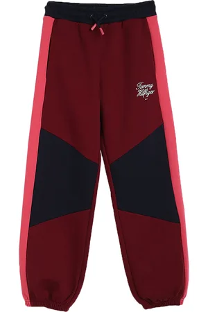 Tommy Hilfiger Girls Colourblocked Relaxed Fit Mid Rise Joggers