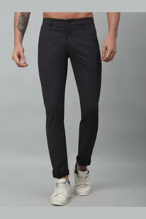 CANTABIL Men Textured Mid-Rise Regular Fit Cotton Trousers
