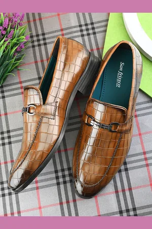 San Frissco Men Textured Formal Horsebit Loafers