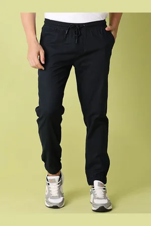 V-Mart Men Solid Mid-Rise Joggers Trousers
