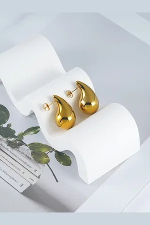 Krelin Gold Plated Stainless Steel Drop Earrings