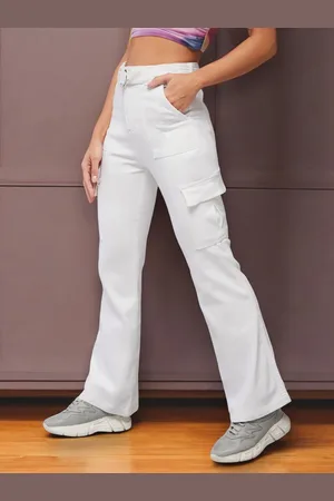 DOLCE CRUDO Women Wide Leg High-Rise Light Fade Stretchable Jeans