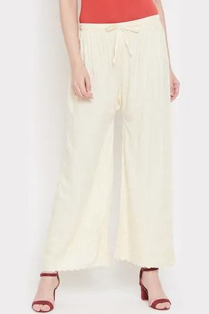 Castle Women Chikankari Straight Rayon Palazzo