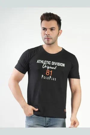 Polo Plus Men Graphic Printed Round Neck Cotton T-Shirt