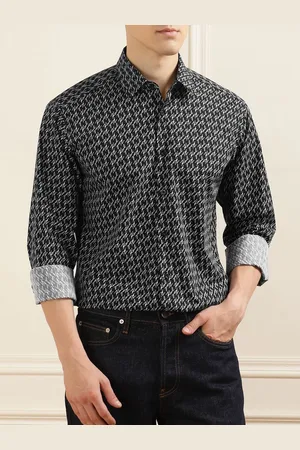 Karl Lagerfeld Men Slim Fit Opaque Printed Formal Shirt