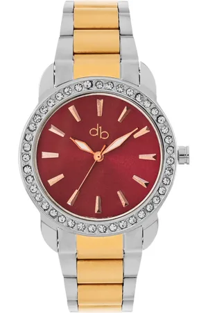 DressBerry Women Brass Embellished Dial & Straps Analogue Watch MFBTMLDBA12