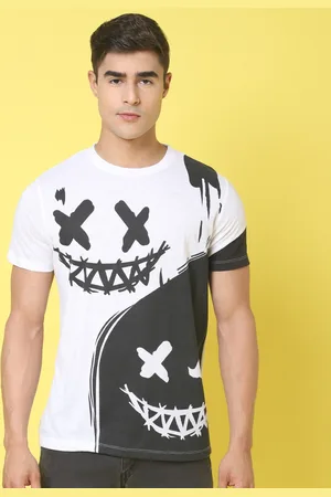 DOOR74 Graphic Printed Cotton T-shirt