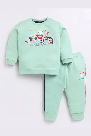 dollar Boys Printed Round Neck Long Sleeves Sweatshirt With Jogger