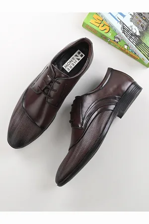 HERE&NOW Men Textured Comfort-Fit Formal Derbys